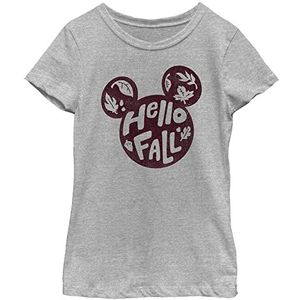Disney Mickey Classic Hello Fall Logo Girls T-shirt Athletic Heather, XS, grijs gemêleerd, Athletic XS, Athletic grijs gemêleerd