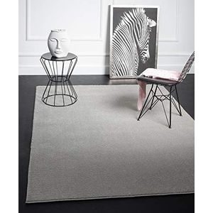 Mia´s Teppiche Emma woonkamer tapijt, laagpolig 17 mm, 120x170 cm, polypropyleen, grijs, 17 cm