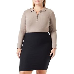 ONLY CARMAKOMA Carlila Hw Knee Pencil Skirt Tlr Minirok Dames, zwart.