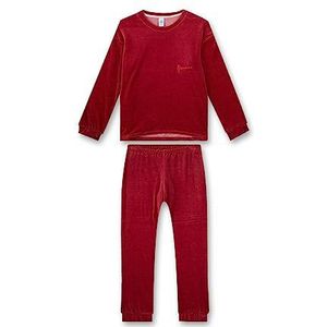 Sanetta Pyjama voor meisjes, rood, Nicki, comfortabele pyjama voor meisjes, lange pyjama, maat, Rood