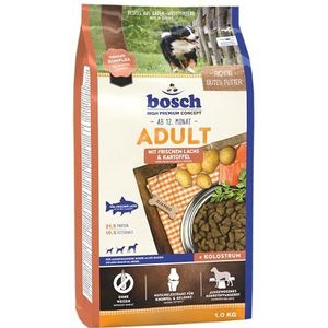 Bosch HPC Adult met verse zalm & aardappel | Droog Hondenvoer voor volwassen honden van alle rassen, 5 x 1 kg