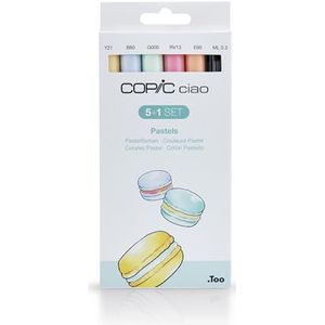 Copic Ciao Set inclusief marker – pastelkleuren (5 stuks) / multiliner pen