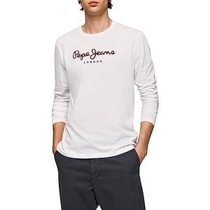 Pepe Jeans Eggo Long heren shirt met lange mouwen (1-Pack), wit (wit 800), M