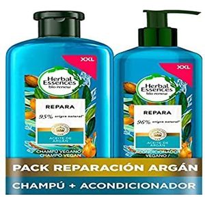 Herbal Essences XXL shampoo en revitaliseraar, met arganolie voor haar, reparatie van droog en beschadigd haar, 680 ml + 465 ml