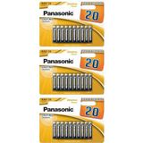 Panasonic, Alkaline Power, AAA alkalinebatterijen, 20 stuks, microfoon, LR03, 1,5 V, lekvrij, 7 jaar op voorraad, voor afstandsbedieningen, weegschalen, klokken, energie, duurzaam en betrouwbaar