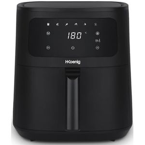 H.Koenig FRY880 XXL luchtfriteuse, inhoud 8 l, keuken voor maximaal 10 personen, instelbaar van 80 tot 200 °C, 5 kookmodi, timer 60 minuten, 5 programma's, touchscreen