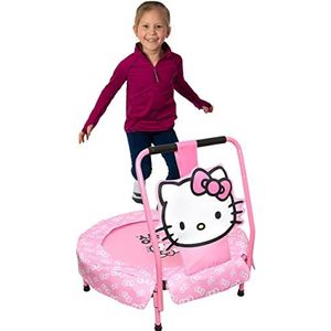 Capelli Sport Hello Kitty Mini indoor trampoline voor kinderen met handvat, ronde springmat, roze