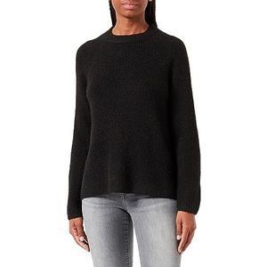 PIECES Pcellen LS O-Neck Knit Noos BC Qx Pull en tricot pour femme, Noir, 54-56 grande taille