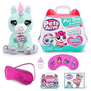 Pets Alive Pet Shop Surprise Interactive Toy Pets met Electronic Speak and Repeat Slumber Party Serie 2 Eenhoorn van ZURU