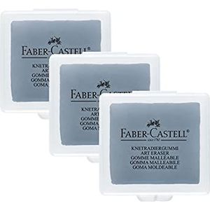 Faber-Castell 205004 127220 gum, 3 stuks, grijs