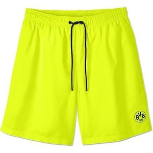 Borussia Dortmund BVB Neon Bermuda zwembroek voor heren, neon, S, Fluorescerend