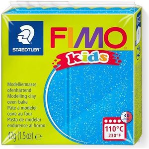 STAEDTLER Fimo Kids 8030-312 Normaal blok, 42 g, blauw glinsterend