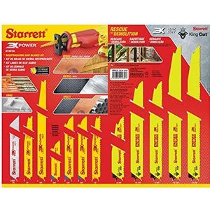 Starrett KRB12-A Bi-metaal hardmetalen reciprozaagbladen voor hout, metaal, multifunctionele snijder, zeer sterk