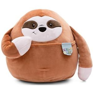 NICI Doudou Chill-NICI Luiaard 30 cm - pluche luiaard met mouwen voor meisjes, jongens en baby's, knuffelig pluche dier - 49891