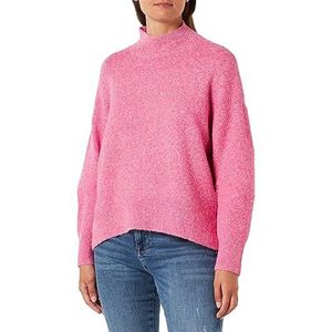 VERO MODA Vmdofwool Ls Highneck Ga Noos Damestrui, Fuchsia paars/detail: Melange