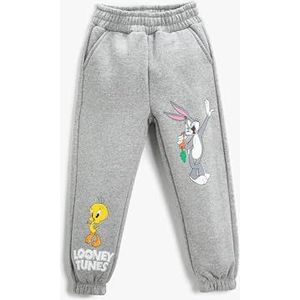 Koton Bugs Bunny and Titi Joggingbroek voor meisjes, bedrukt, grijs (031), 5-6 jaar, grijs (031)