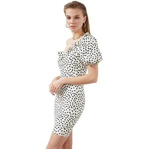 Trendyol Robe - Blanc - Moulante, noir/blanc, 62