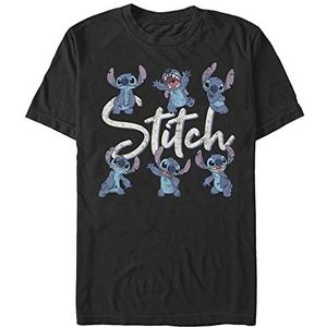 Disney Lilo & Stitch Stitch Stitch Poses Organic, zwart, XL, SCHWARZ