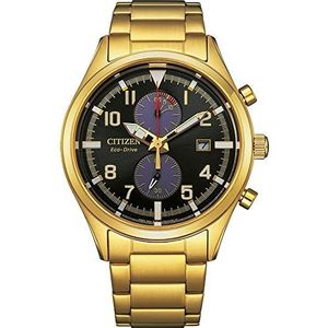 Citizen Japans chronograaf herenhorloge met roestvrijstalen armband CA7022-87E goud één maat armband, Goud, Armband