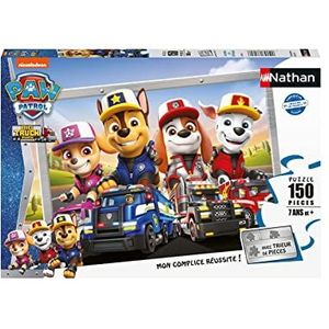 Nathan - Kinderpuzzel - 150 stukjes - Paw Patrol trucks - Voor kinderen vanaf 7 jaar - Hoogwaardige puzzel - Dik en duurzaam karton - Actie & avontuur - 86160