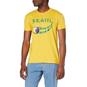 Supportershop Heren Brazilië wereldkampioenschap T-shirt Fan, geel, L EU