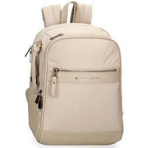 Pepe Jeans Morgan Bagage- Sac de messager Femme, Beige, Taille unique, Sac à dos pour ordinateur portable