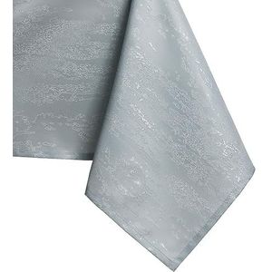 AmeliaHome Tafelkleed, vlekbescherming, lotuseffect, wasbaar, waterafstotend, Vesta-patroon, zilver, 150 x 350 cm