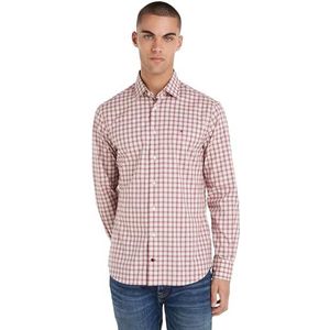 Tommy Hilfiger Cl Stretch Small Check Shirt L/S Heren, Heritage Plum Check