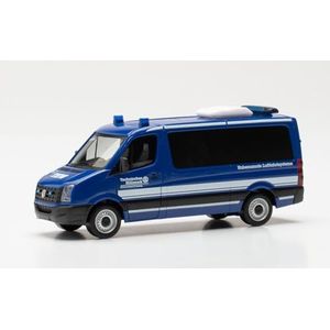 Herpa modelauto VW Crafter bus flat roof ""THW"" Freising (Bayern/Freising), schaal 1/87, Duits model, verzamelstuk, plastic figuur