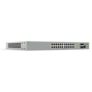 Allied Telesis Fs980M/28Ps Managed L3 Fast Ethernet (10/100), Ethernet-verbinding, ondersteunt stroomvoorziening via deze poort (Poe), grijs, netwerkschakelaar (Managed, L3, Fast Ethernet (10/100), Full Duplex