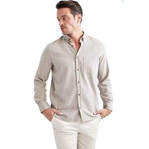 DeFacto Y4004az T-shirt voor heren, Beige, XXL
