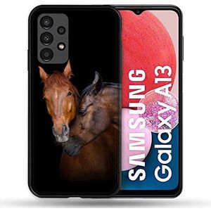Hoesje voor Samsung Galaxy A13 dier paard bruin