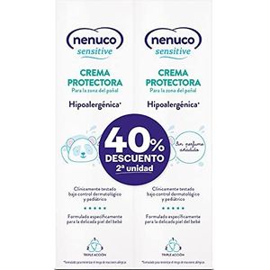 Nenuco - Beschermende crème voor de luier - hypoallergeen en zonder extra geurstoffen, duplo pack 2 x 100 ml