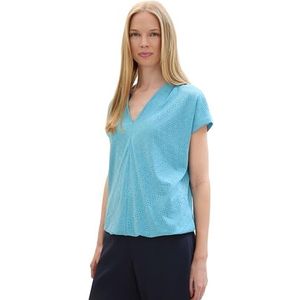 TOM TAILOR T-shirt pour femme, 35313 - Bleu sarcelle clair, L