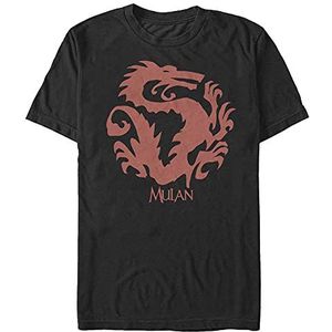 Disney Mushu T-shirt voor heren, zwart, 3XL, zwart.