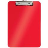 Leitz Wow 39710026 klembord A4 van hoogwaardig hard plastic, capaciteit van 75 vellen, rood