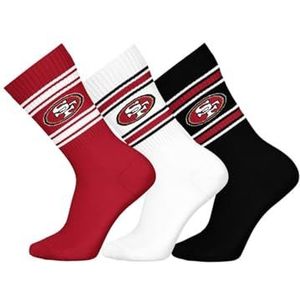 NFL San Francisco 49ers 3pk Crew Socks Sportsokken, uniseks, 3 stuks