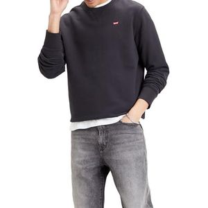 Levi's Big & Tall Original Housemark Crew Sweatshirt voor heren (1 stuk), Mineraal zwart