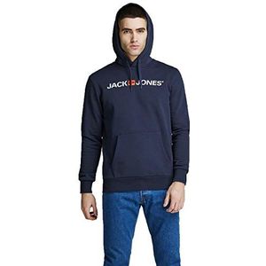 Jack & Jones Sweatshirt, Jjecorp logo, hoodie, Noos, herentrui met capuchon, 1 stuk, Navy Blauw