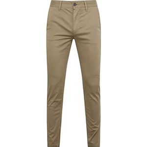 BOSS Schino-Taber-1 D Chino voor heren, slim fit, stretch, satijn, Bruin