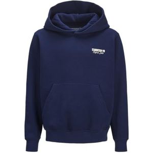 JACK & JONES Jorroxbury Back Sweat à capuche pour homme Ln Jnr, Ocean Cavern, 140