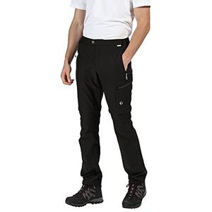 Regatta Highton technische broek voor heren met afneembare pijpen - lange broek, zwart, FR: 2XL (fabrieksmaat 38 inch) EU