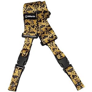 DiMarzio® ClipLock® Steve Vai UtoPIA gitaarriem met snelsluiting, 5,1 cm, zwart/goud