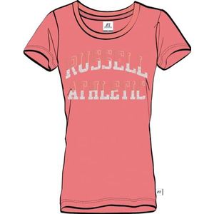 RUSSELL ATHLETIC T-shirt Ra-s/S à col rond pour femme, Georgio Peach, S