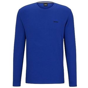 BOSS Waffle Ls-shirt PYJAMA_LONGSLEEVE heren, Blauw