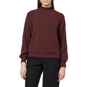 VERO MODA Vmalva Ls Smock Top WVN Ga Noos T-shirt à manches longues pour femme, Chocolat, XL