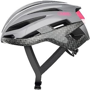 ABUS StormChaser Lichte en comfortabele racefietshelm, professionele fietshelm voor dames en heren, grijs/roze, maat L