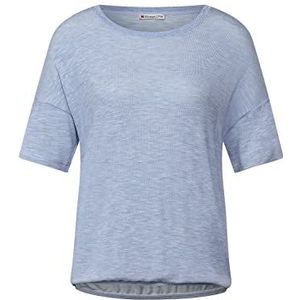 Street One Jersey T-shirt voor dames, Gezellig Blue Melange