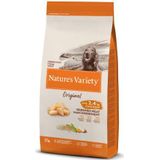 Nature's Variety Original - Droogvoer voor volwassen honden van middelgrote en grote rassen met kip zonder knoeien – 12 kg