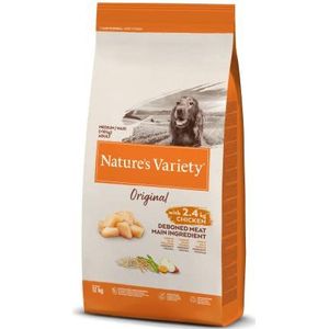 Nature's Variety Original - Droogvoer voor volwassen honden van middelgrote en grote rassen met kip zonder knoeien – 12 kg